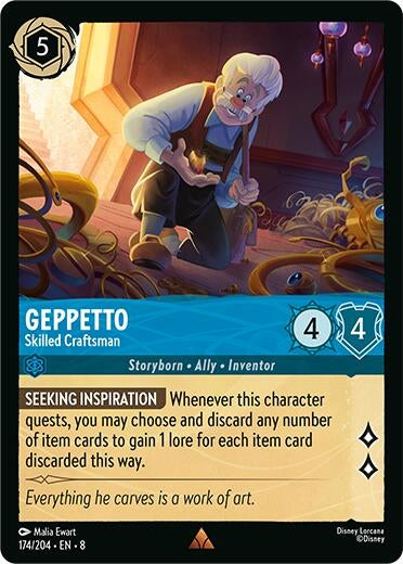 Image for Geppetto - Skilled Craftsman (174/204) [Reign of Jafar] - Disney Lorcana