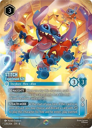Image for Stitch - Experiment 626 (Enchanted) (220/204) [Reign of Jafar] - Disney Lorcana