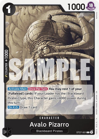 Image for Avalo Pizarro (ST27-001) (Starter Deck 27: BLACK Marshall.D.Teach) - One Piece Card Game