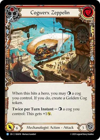 Image for Cogwerx Zeppelin (Red) (SEA018) (High Seas) - Flesh and Blood TCG