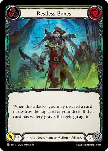 Image for Restless Bones (Yellow) (SEA072) (High Seas) - Flesh and Blood TCG