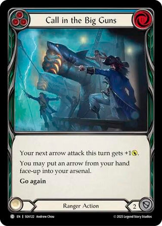 Image for Call in the Big Guns (Blue) (SEA122) (High Seas) - Flesh and Blood TCG