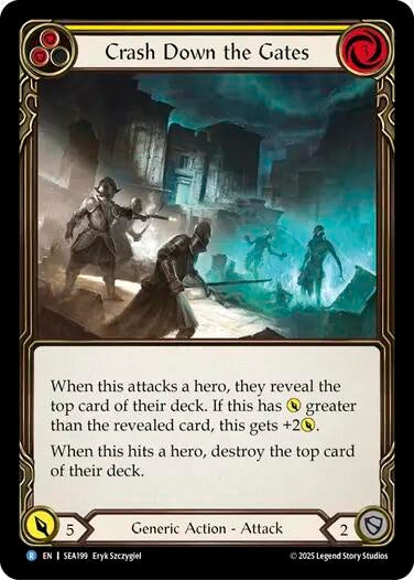 Image for Crash Down the Gates (Yellow) (SEA199) (High Seas) - Flesh and Blood TCG