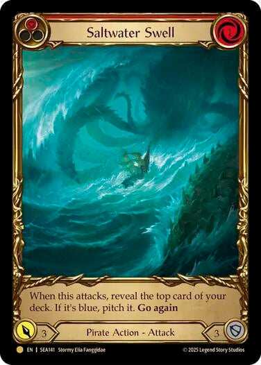 Image for Saltwater Swell (Red) (Treasure) (SEA141) (High Seas) - Flesh and Blood TCG