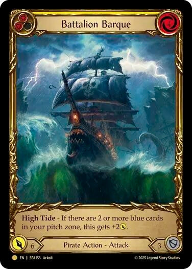 Image for Battalion Barque (Yellow) (Treasure) (SEA153) (High Seas) - Flesh and Blood TCG