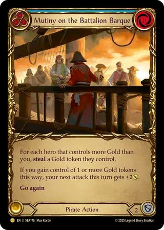 Image for Mutiny on the Battalion Barque (Treasure) (SEA176) (High Seas) - Flesh and Blood TCG