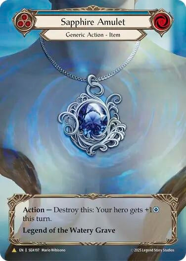 Image for Sapphire Amulet (Treasure) (SEA197) (High Seas) - Flesh and Blood TCG