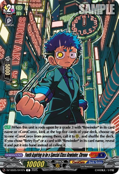 Image for Youth Aspiring to be a Special Class Rewinder, Chrono (DZ-SS05/041EN) (DZ-SS05: CoroCoro Start Deck Pack) - Cardfight Vanguard