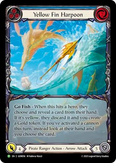 Image for Yellow Fin Harpoon (GEM056) - Flesh and Blood TCG