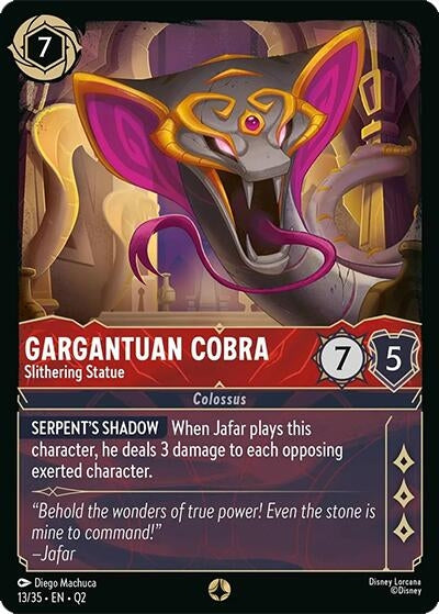 Image for Gargantuan Cobra - Slithering Statue (13/35) [Illumineer's Quest: Palace Heist] - Disney Lorcana