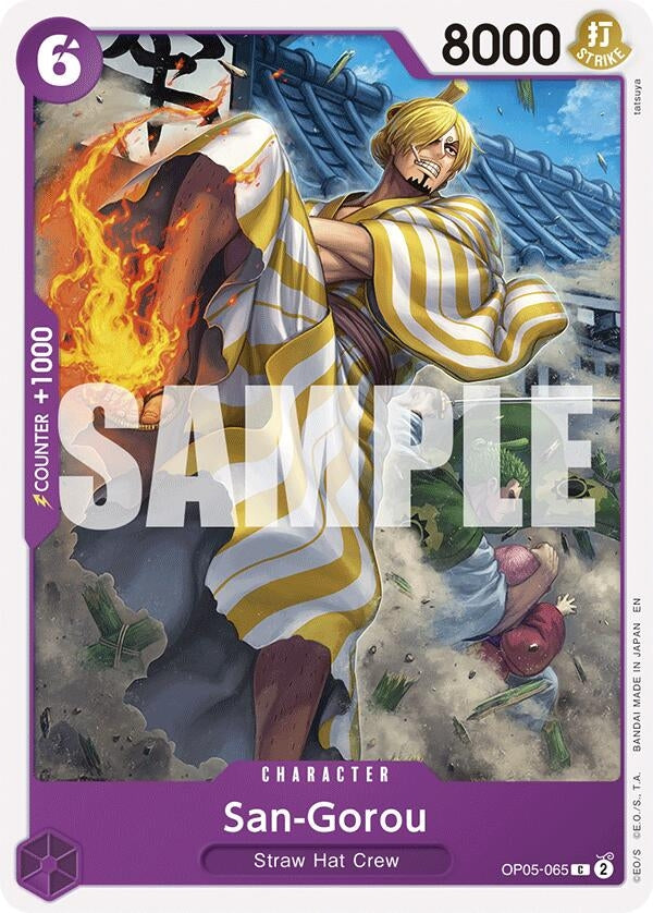 Image for San-Gorou (Reprint) (OP05-065) (Starter Deck 26: PURPLE/BLACK Monkey.D.Luffy) - One Piece Card Game