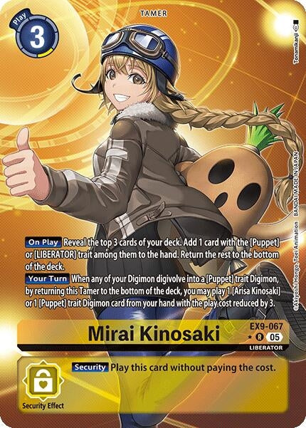 Image for Mirai Kinosaki (Alternate Art) (EX9-067 R) (Versus Monsters) - Digimon Card Game