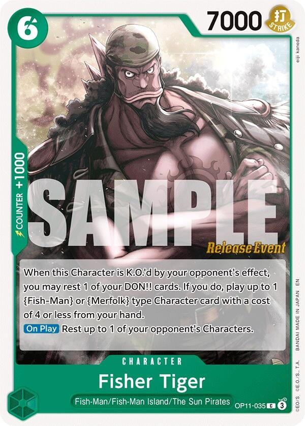 Image for Fisher Tiger (OP11-035) (A Fist of Divine Speed Release Event Cards) - One Piece Card Game