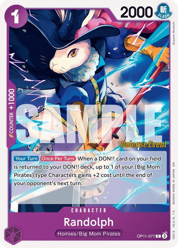 Image for Randolph (OP11-077) (A Fist of Divine Speed Release Event Cards) - One Piece Card Game