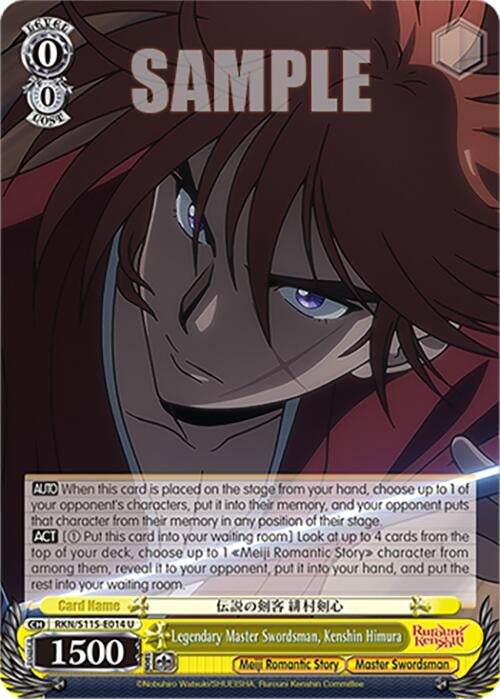 Image for Legendary Master Swordsman, Kenshin Himura (RKN/S115-E014 U) (Rurouni Kenshin) - Weiss Schwarz