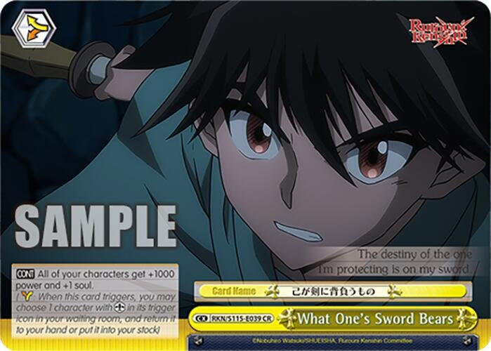 Image for What One's Sword Bears (RKN/S115-E039 CR) (Rurouni Kenshin) - Weiss Schwarz