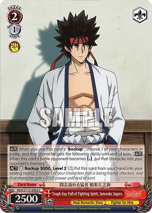 Image for Tough Guy Full of Fighting Spirit, Sanosuke Sagara (RKN/S115-E062 C) (Rurouni Kenshin) - Weiss Schwarz