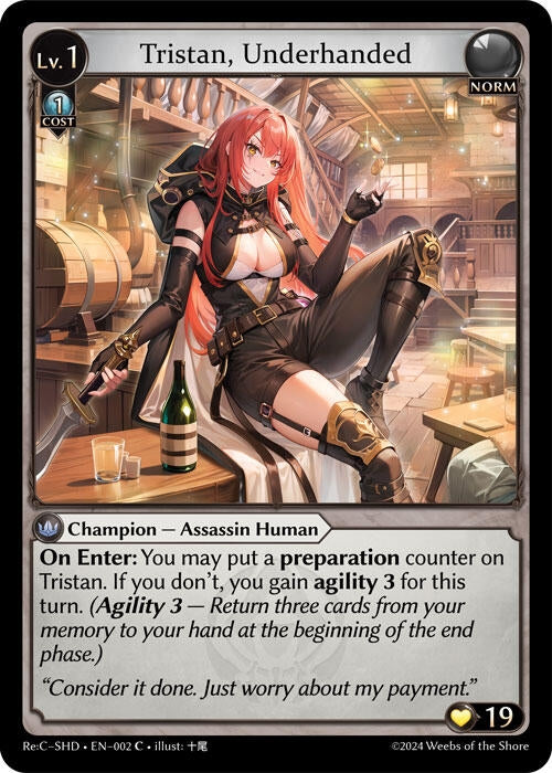 Image for Tristan, Underhanded (002) (Tristan, Shadowdancer Re:Collection Lite) - Grand Archive TCG