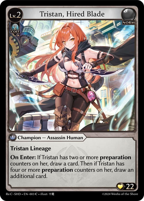 Image for Tristan, Hired Blade (003) (Tristan, Shadowdancer Re:Collection Lite) - Grand Archive TCG