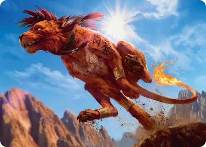 Image for Red XIII, Proud Warrior Art Card (30) (Art Series: FINAL FANTASY) - Magic: The Gathering