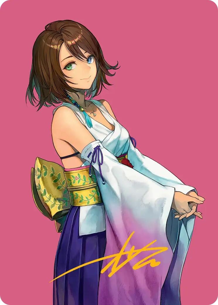 Image for Yuna, Hope of Spira Art Card (Gold-Stamped Signature) (48) (Art Series: FINAL FANTASY) - Magic: The Gathering