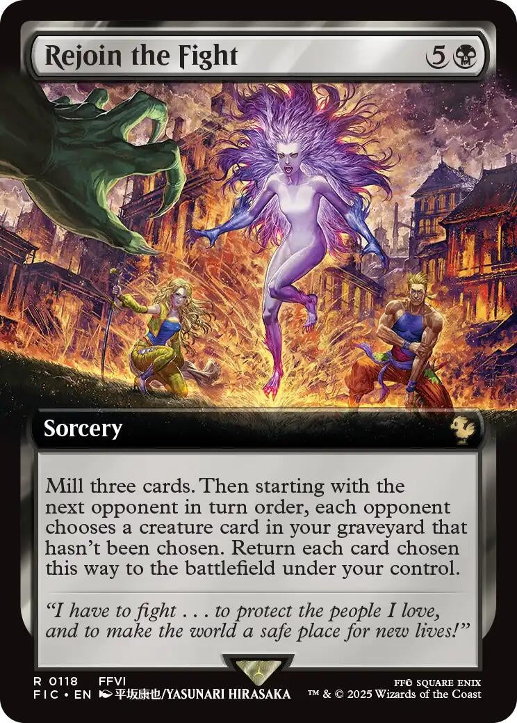 Image for Rejoin the Fight (Extended Art) (118) (Commander: FINAL FANTASY) - Magic: The Gathering