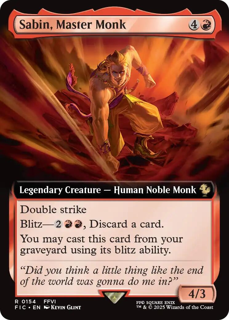 Sabin, Master Monk (Extended Art) (154) (Commander: FINAL FANTASY)