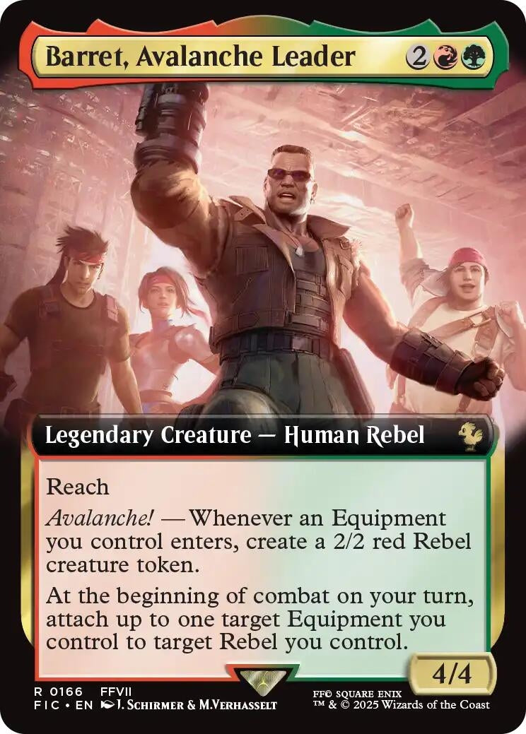 Image for Barret, Avalanche Leader (Extended Art) (166) (Commander: FINAL FANTASY) - Magic: The Gathering