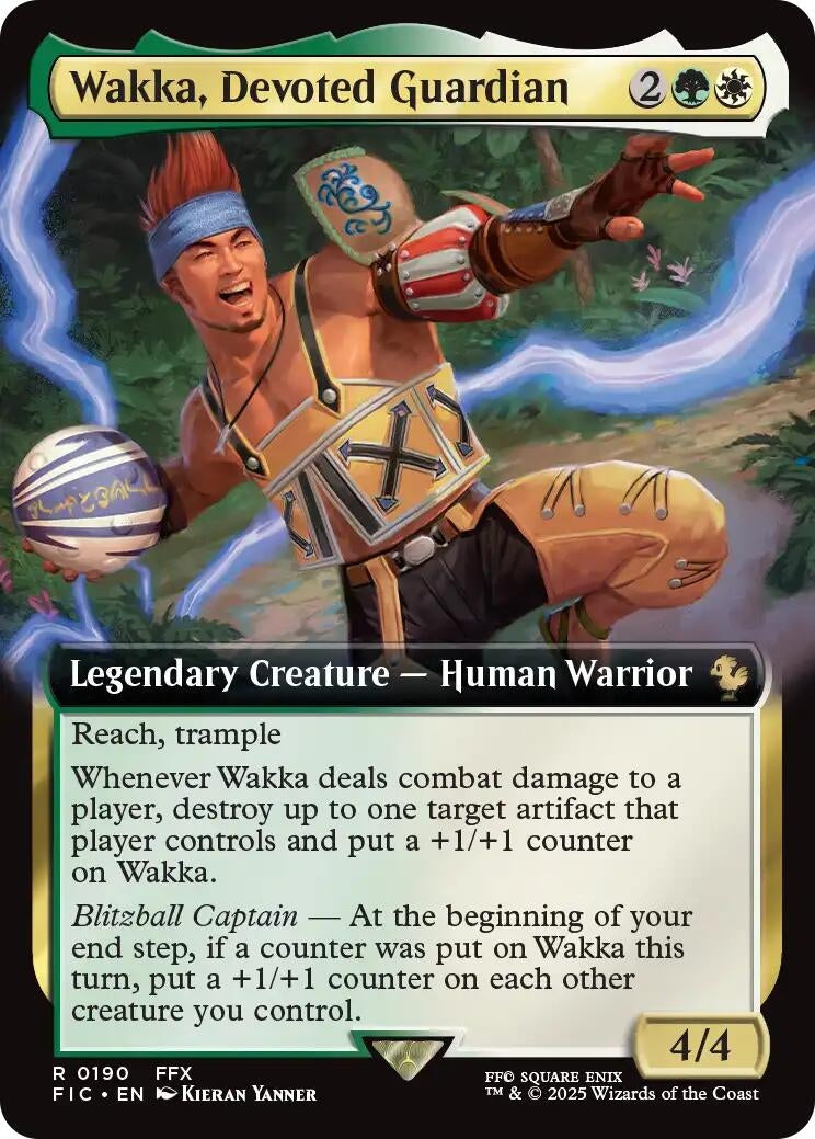 Image for Wakka, Devoted Guardian (Extended Art) (190) (Commander: FINAL FANTASY) - Magic: The Gathering
