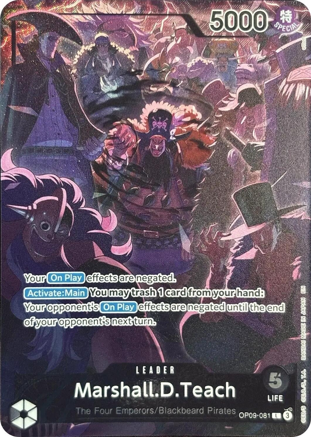 Image for Marshall.D.Teach (English Version 2nd Anniversary Set) (OP09-081) (One Piece Promotion Cards) - One Piece Card Game