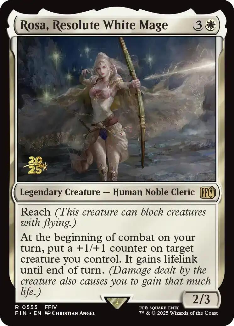 Image for Rosa, Resolute White Mage (555) (Prerelease Cards) - Magic: The Gathering