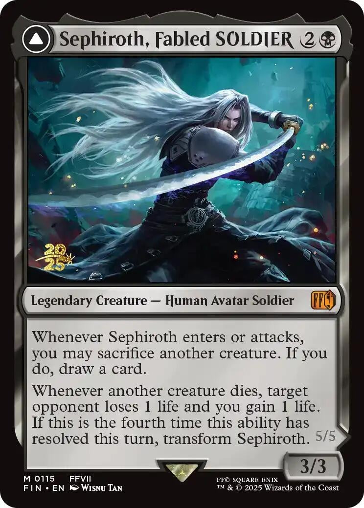 Image for Sephiroth, Fabled SOLDIER (115) (Prerelease Cards) - Magic: The Gathering