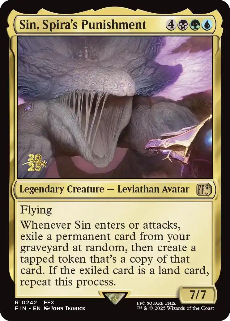 Image for Sin, Spira's Punishment (242) (Prerelease Cards) - Magic: The Gathering