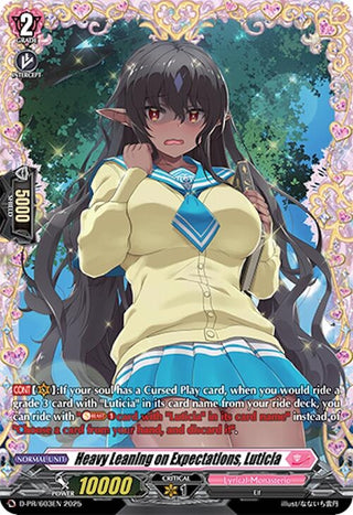 Image for Heavy Leaning on Expectations, Luticia (D-PR/603EN) (D Promo Cards) - Cardfight Vanguard
