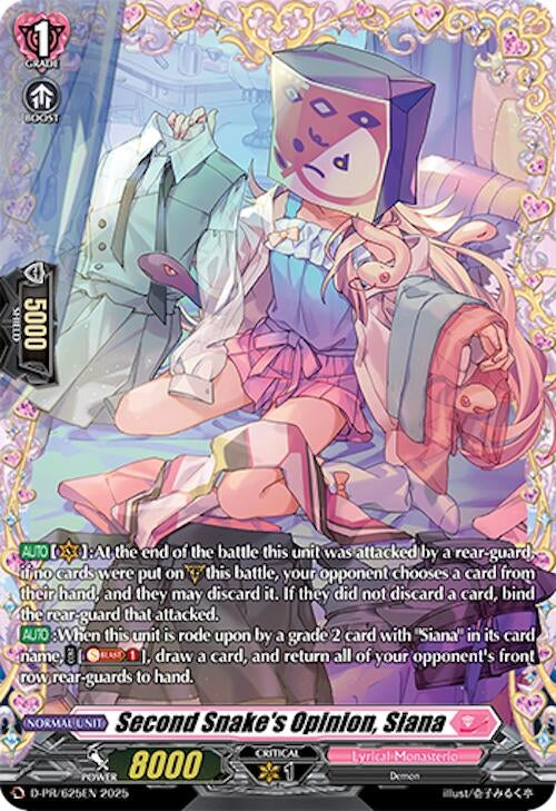 Image for Second Snake's Opinion, Siana (D-PR/625EN) (D Promo Cards) - Cardfight Vanguard