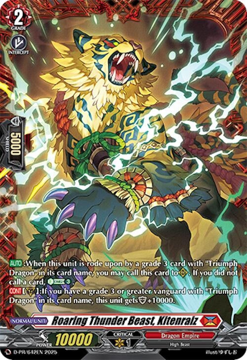 Image for Roaring Thunder Beast, Kitenraiz (D-PR/642EN) (D Promo Cards) - Cardfight Vanguard