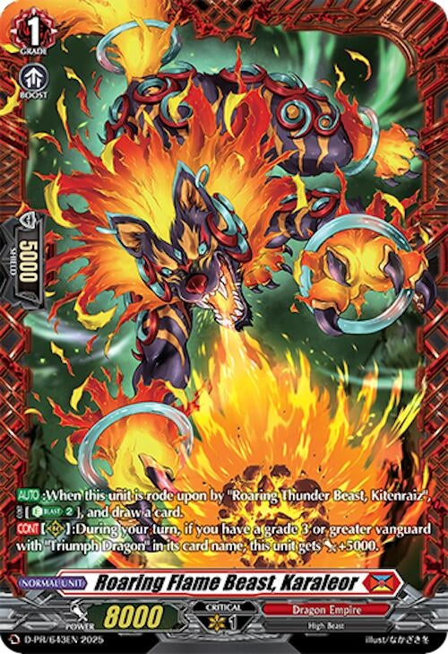 Image for Roaring Flame Beast, Karaleor (D-PR/643EN) (D Promo Cards) - Cardfight Vanguard