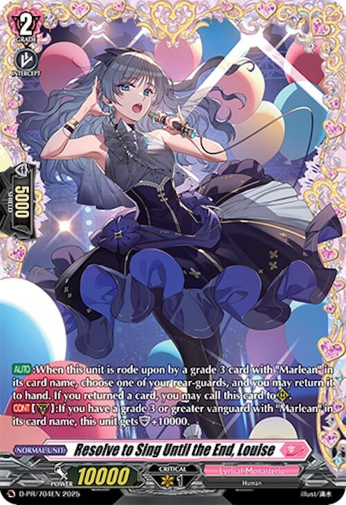 Image for Resolve to Sing Until the End, Louise (D-PR/704EN) (D Promo Cards) - Cardfight Vanguard
