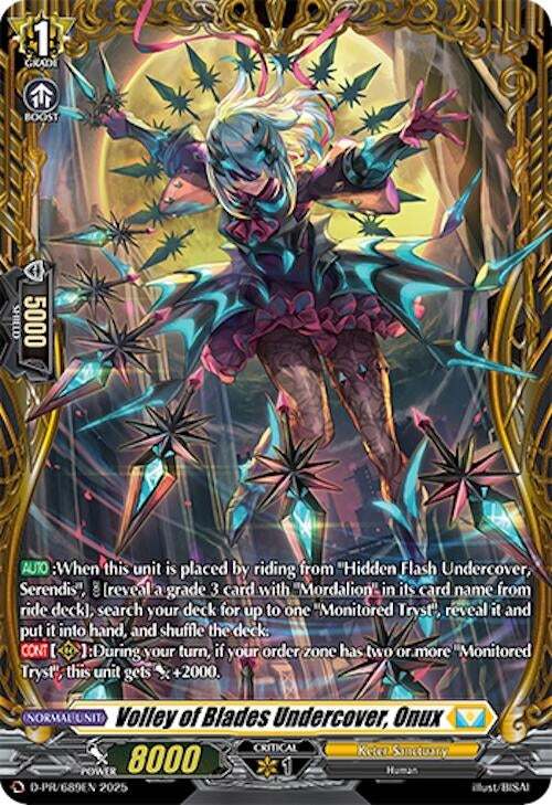 Image for Volley of Blades Undercover, Onux (D-PR/689EN) (D Promo Cards) - Cardfight Vanguard