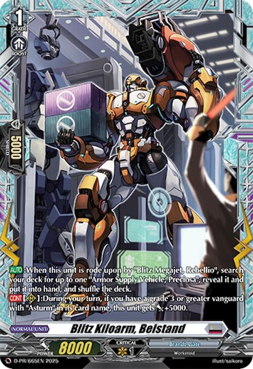 Image for Blitz Kiloarm, Beistand (D-PR/665EN) (D Promo Cards) - Cardfight Vanguard