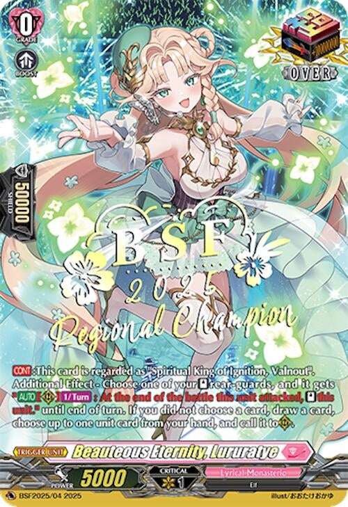 Image for Beauteous Eternity, Lururatye (Regional Champion) (BSF2025/01C) (Bushiroad Event Cards) - Cardfight Vanguard
