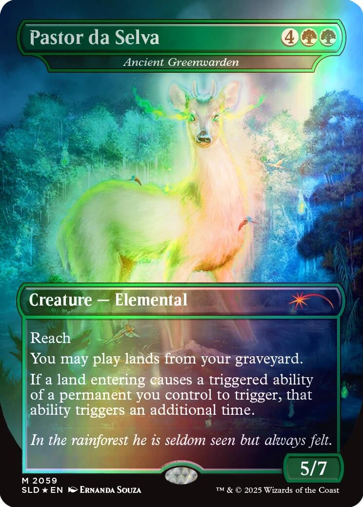 Image for Pastor da Selva - Ancient Greenwarden (Rainbow Foil) (2059) (Secret Lair Drop Series) - Magic: The Gathering