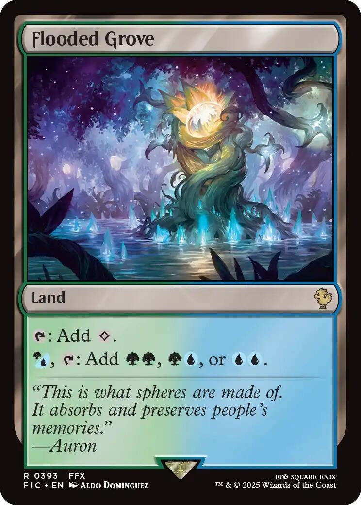 Image for Flooded Grove (Surge Foil) (393) (Commander: FINAL FANTASY) - Magic: The Gathering