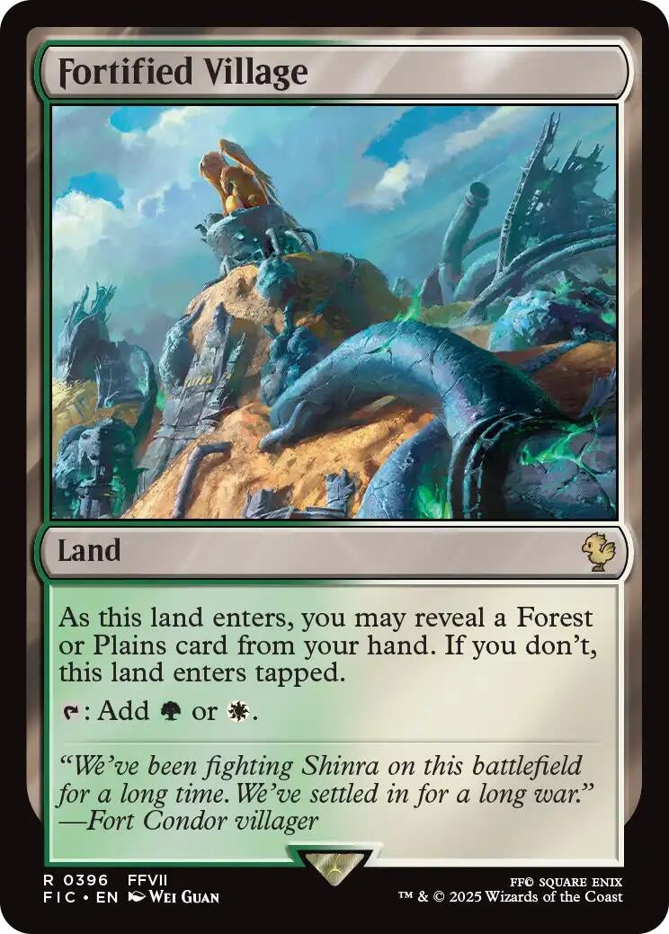 Image for Fortified Village (Surge Foil) (396) (Commander: FINAL FANTASY) - Magic: The Gathering