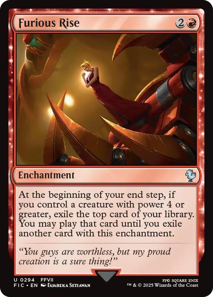 Image for Furious Rise (Surge Foil) (294) (Commander: FINAL FANTASY) - Magic: The Gathering