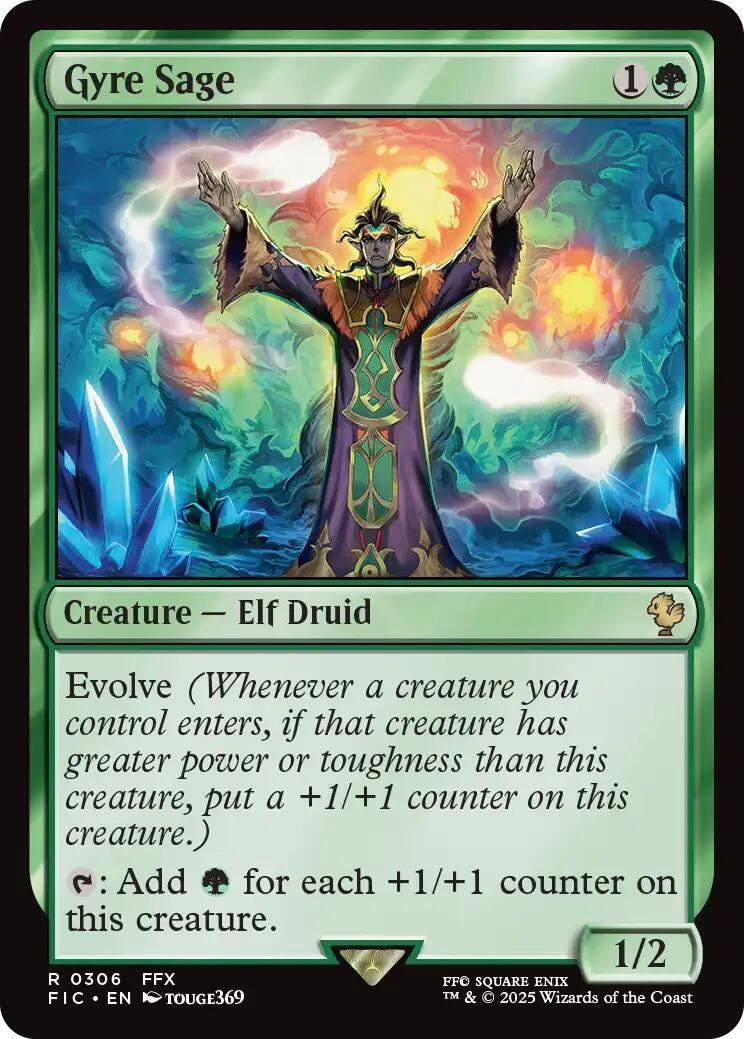 Image for Gyre Sage (Surge Foil) (306) (Commander: FINAL FANTASY) - Magic: The Gathering
