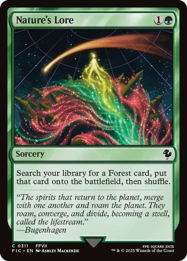 Image for Nature's Lore (Surge Foil) (311) (Commander: FINAL FANTASY) - Magic: The Gathering