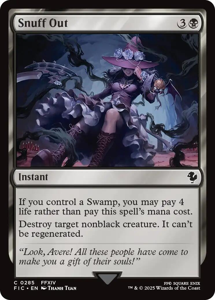 Image for Snuff Out (Surge Foil) (285) (Commander: FINAL FANTASY) - Magic: The Gathering