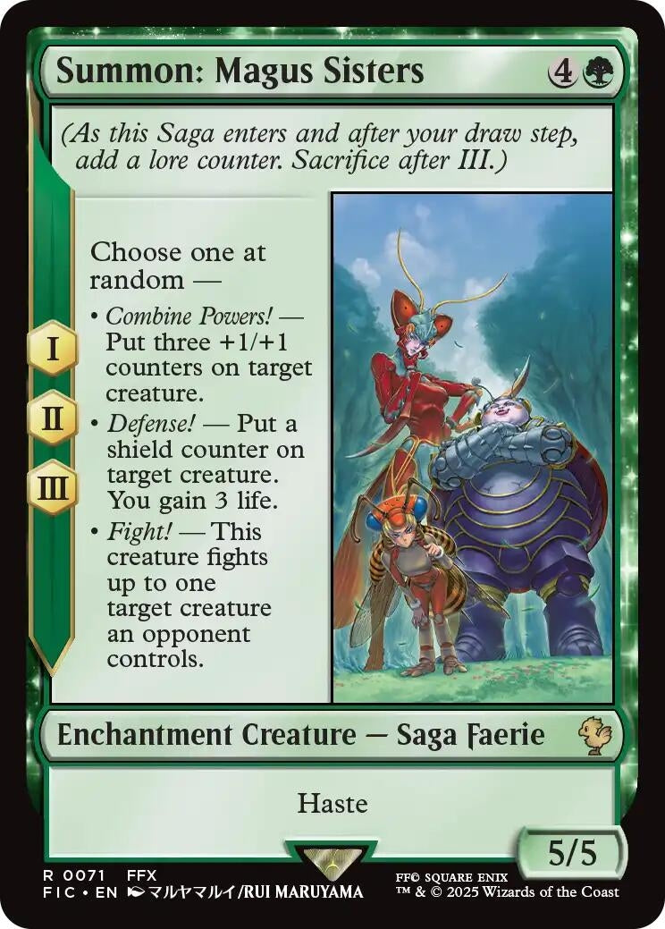 Image for Summon: Magus Sisters (Surge Foil) (71) (Commander: FINAL FANTASY) - Magic: The Gathering