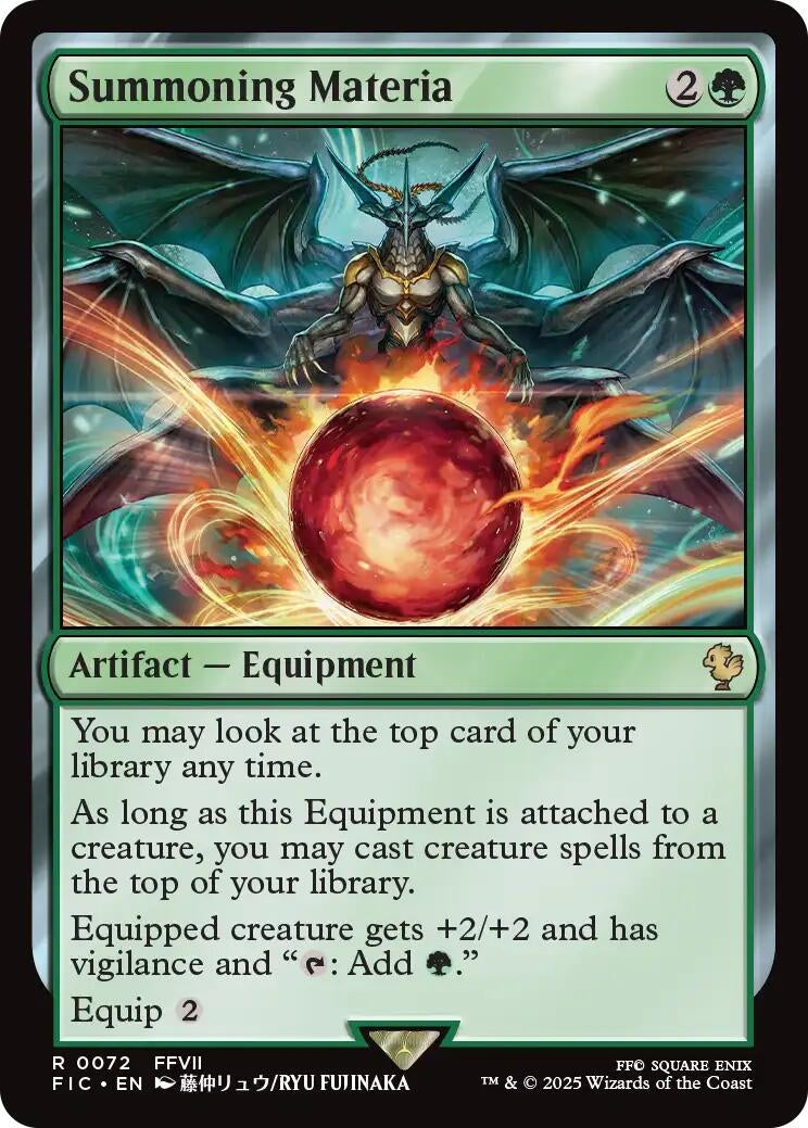Image for Summoning Materia (Surge Foil) (72) (Commander: FINAL FANTASY) - Magic: The Gathering